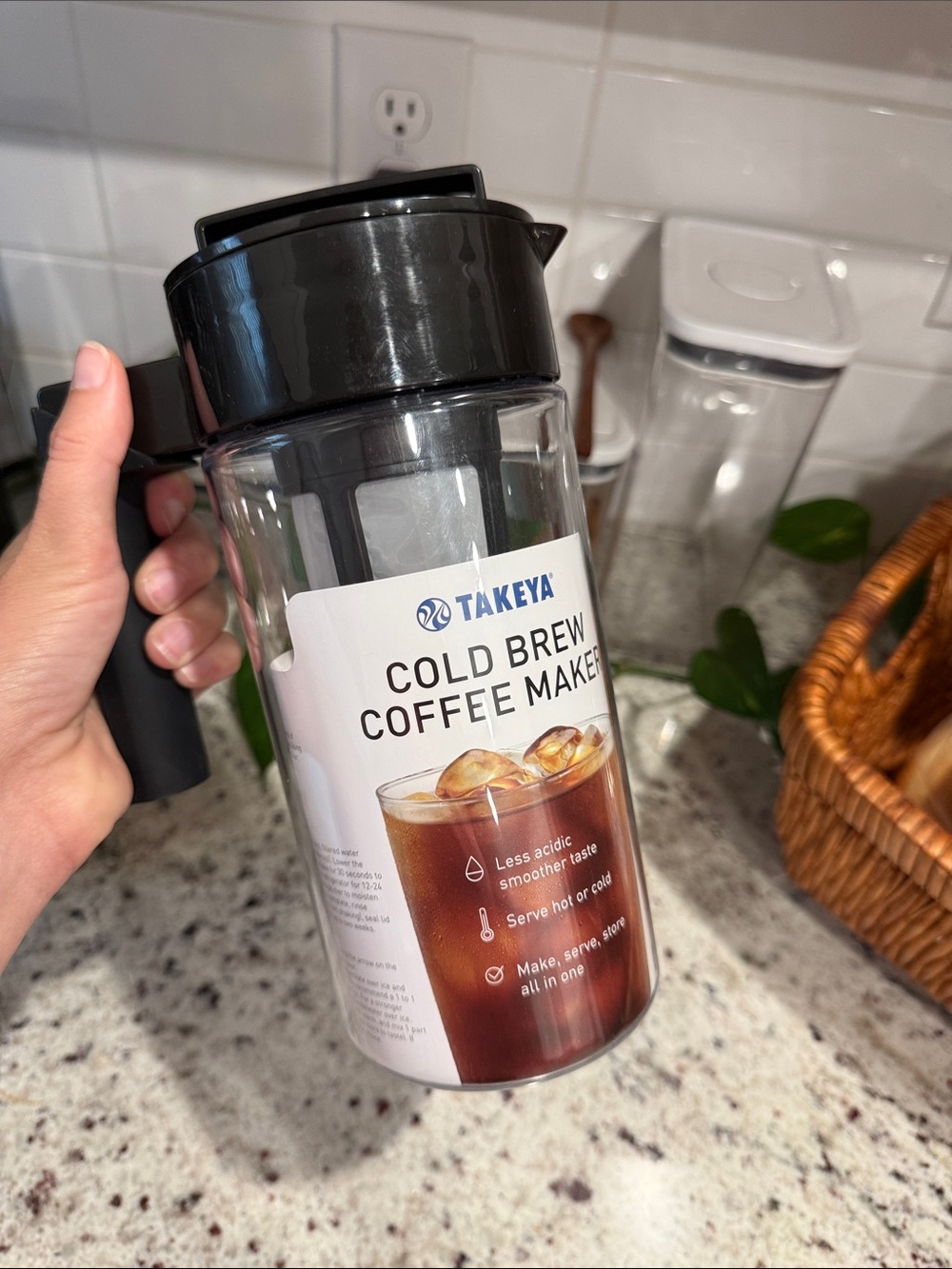 Takeya Black Cold Brew Coffee Maker - Smooth Iced Coffee Pitcher